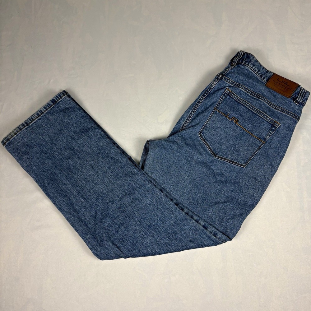 Lauren Jeans Co Ralph Lauren LRL Women's Jeans Size 14 Medium Wash Stretch Denim